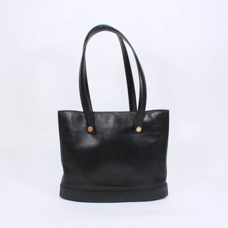 Hermes Sorbonne 35 Box Calf Black Tote Bag Gold