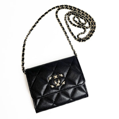 Chanel Quilted Chain Wallet Mini CC Logo