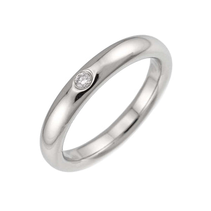 Tiffany & Co Stacking Band Ring Diamond Pt Platinum