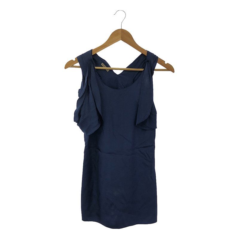 Bottega Veneta - Silk 100% Silk Ruffle Collar Blouse Top - 40 - Blue - Women