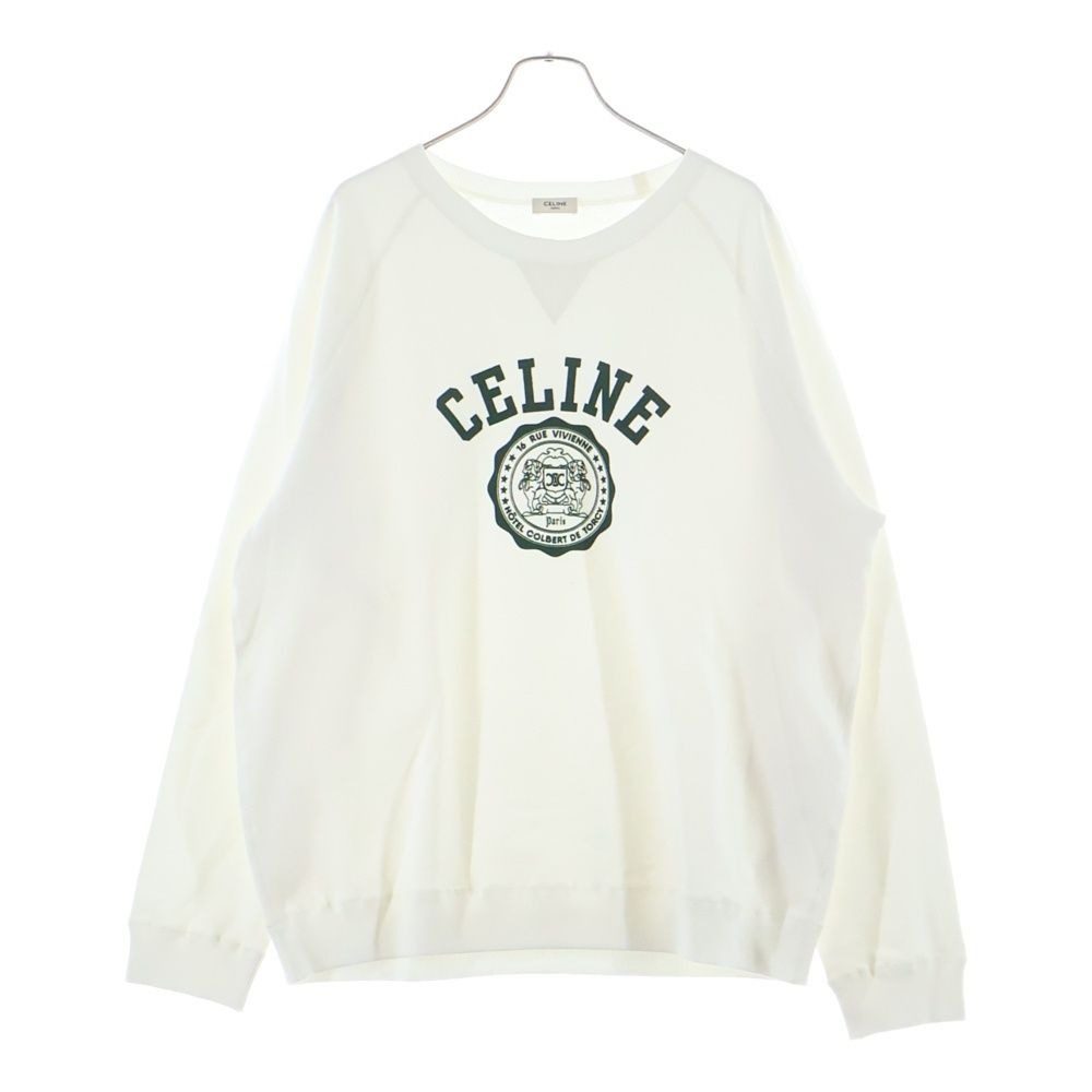 Celine Logo Crewneck Sweatshirt Locky Trainer White