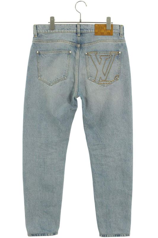Louis Vuitton 25SS Rm251mq PCP Hsd51w LV Stitch Slim Fit Denim Pants Men's 31