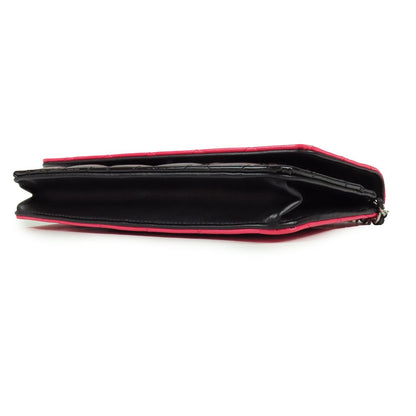 Chanel Chain Wallet Pink Black Silver Patent Leather Patent Shoulder Bag — view 3