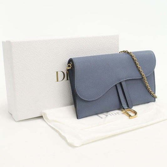 Dior Saddle Chain Wallet Calf