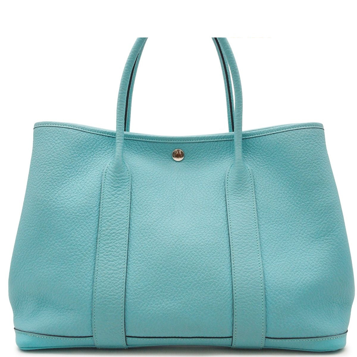 Hermes Garden Party PM Blue Atoll Silver Country Tote Bag