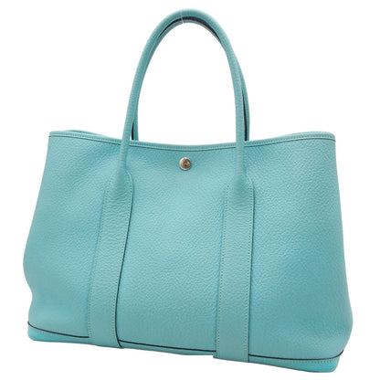 Hermes Garden Party PM Blue Atoll Silver Country Tote Bag — view 2