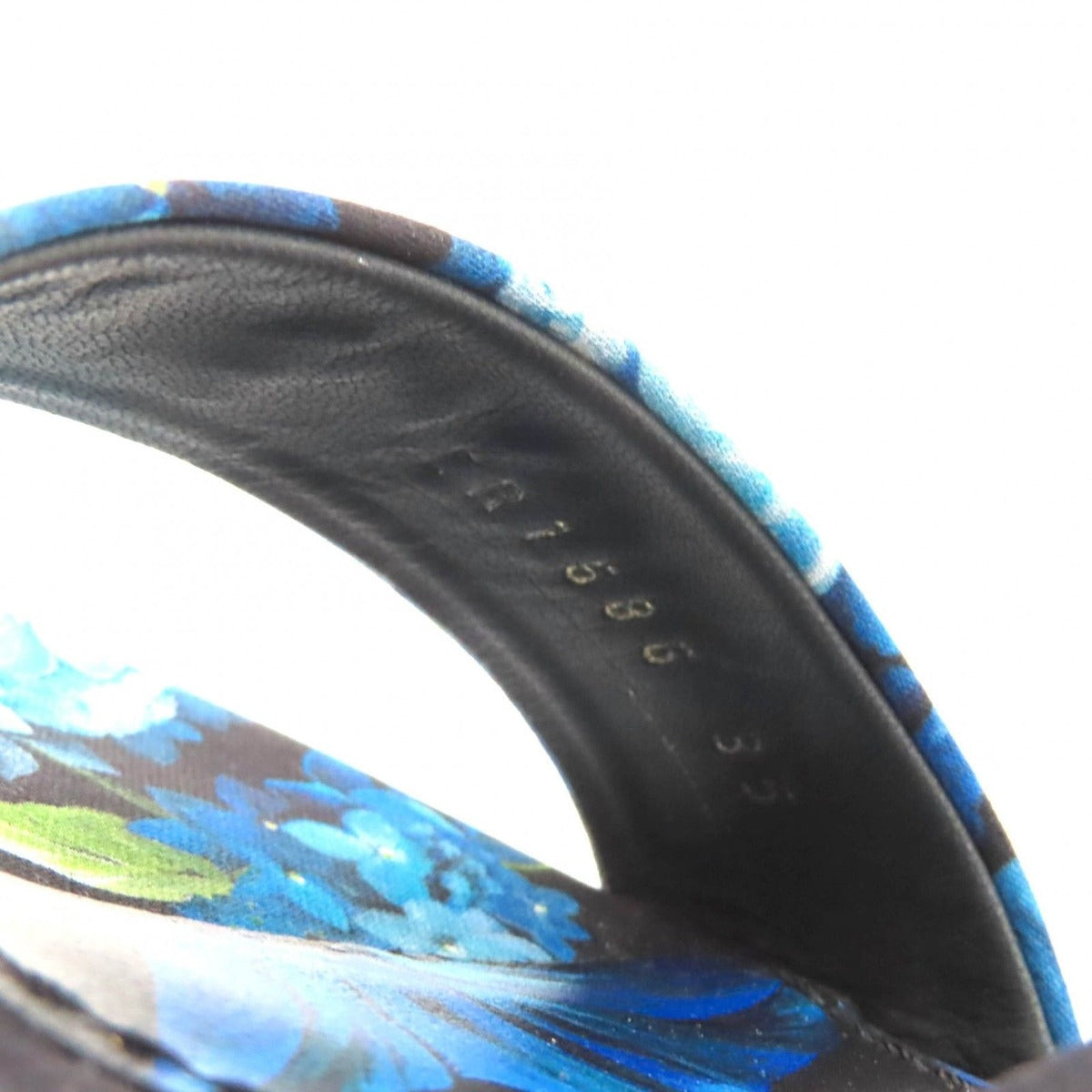 Dolce & Gabbana Satin Leather Blue Bell Print Charmes Platform — view 10
