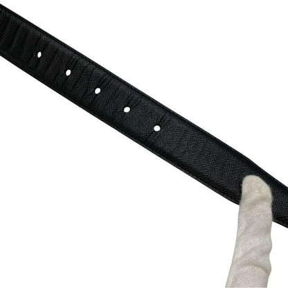 Prada 2cc121 4 Belt Saffiano Leather Black Silver [size 90/36]