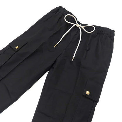 Celine Cargo Pants 2p99a547z 38NO 36 Size Black Gold Hardware Women's
