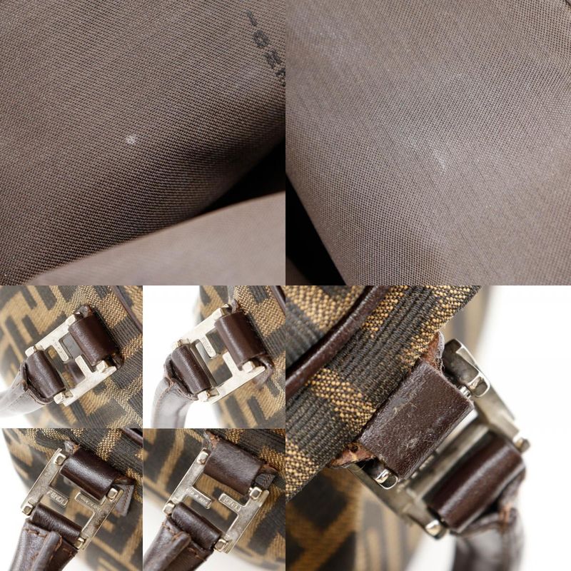 Fendi Zucca Nylon Canvas Brown Women's Handbag