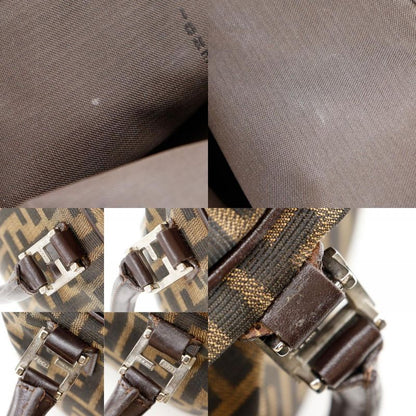 Fendi Zucca Nylon Canvas Brown Women's Handbag