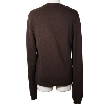 Hermes Serie Button Cashmere Brown Women's Cardigan