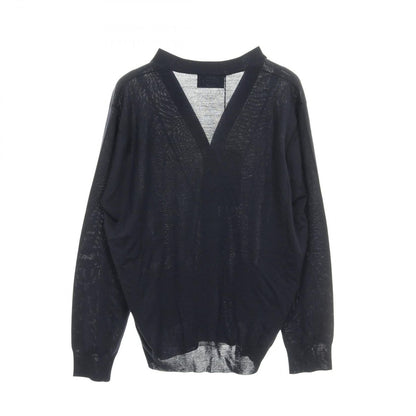 Prada Cardigan Navy Wool Knit — view 2