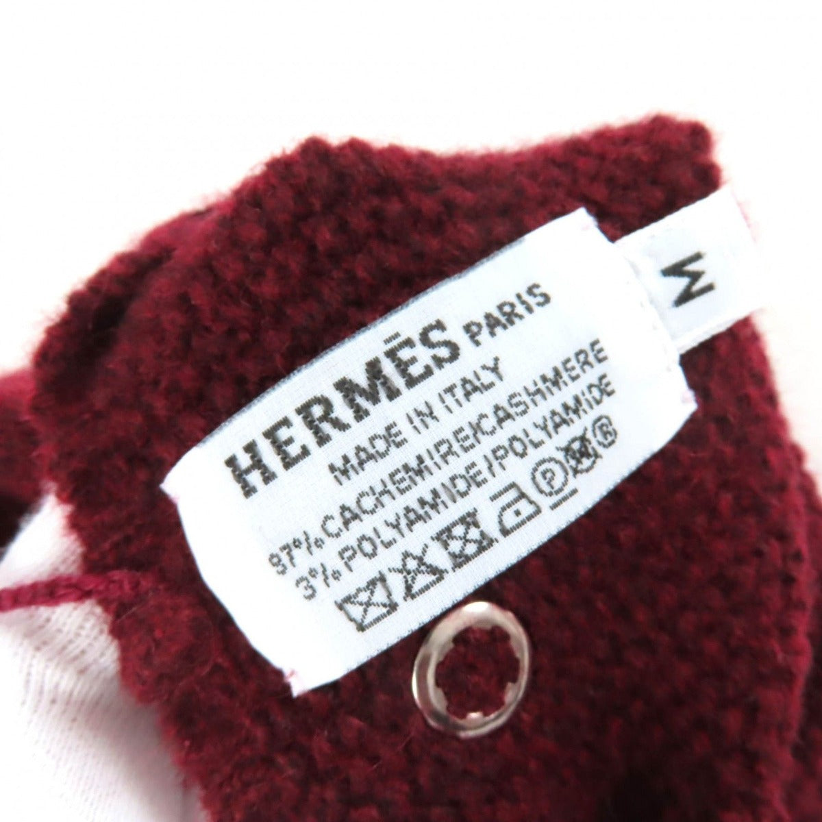 Hermes Gants Heidi Cashmere Silver Series Knit Gloves Gold — view 7
