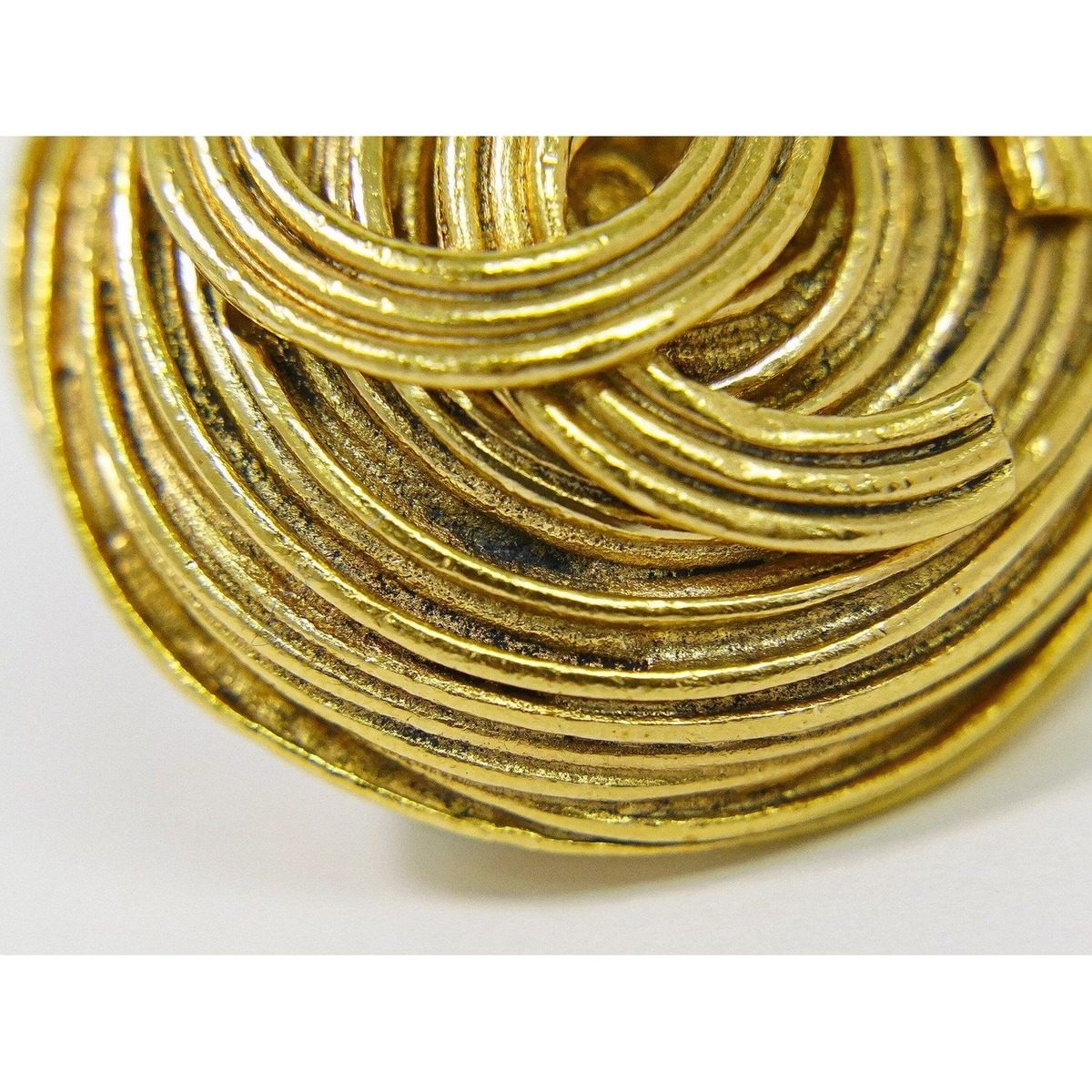 Chanel CC Logo Earrings Gold Plated — view 5