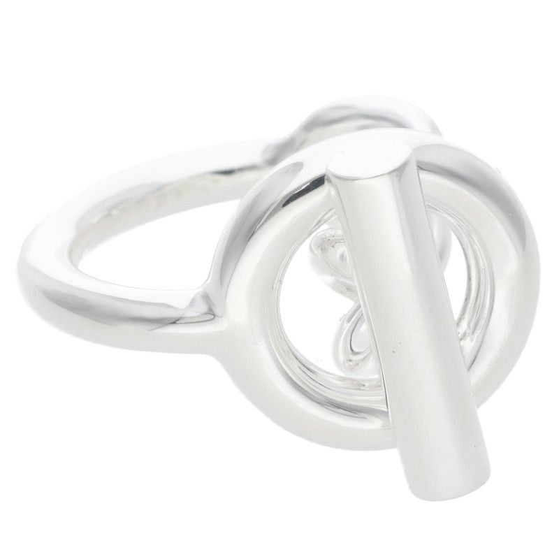 Hermes Croisette Silver Ring Men's 53 12