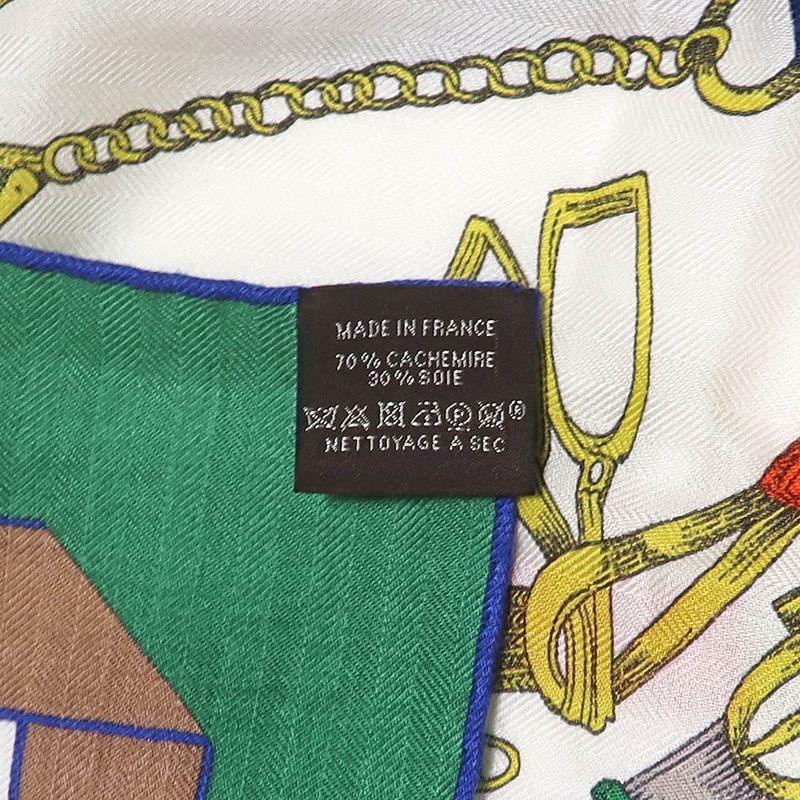 Hermes Carre 140 Chevaux Dechaines Scarf Cashmere Silk Cashmere