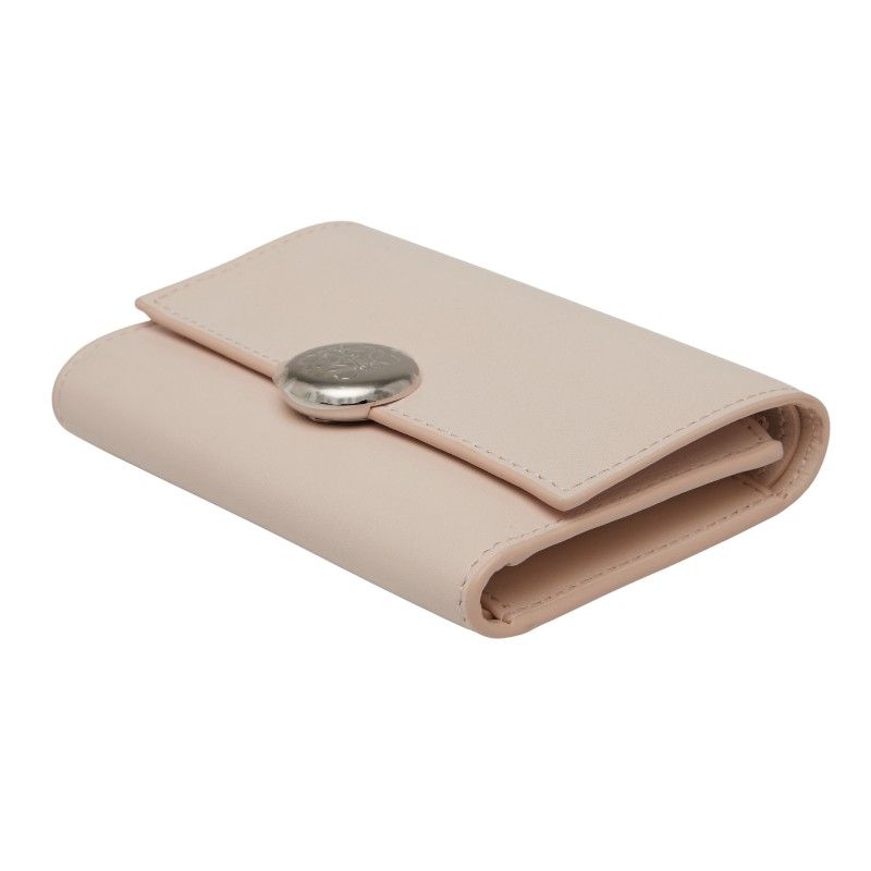 Loewe Pebble Vertical Wallet Small Pink Leather Women Loewe