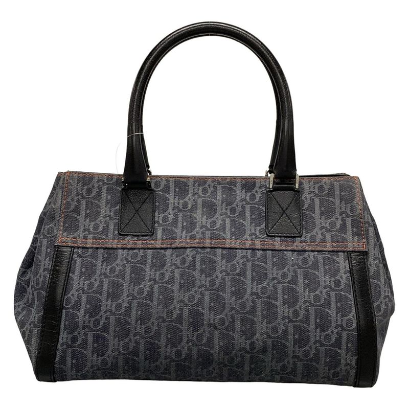 Dior/christian Dior Tote Bag Flight/trotter Navy And Blue-gray And Orange