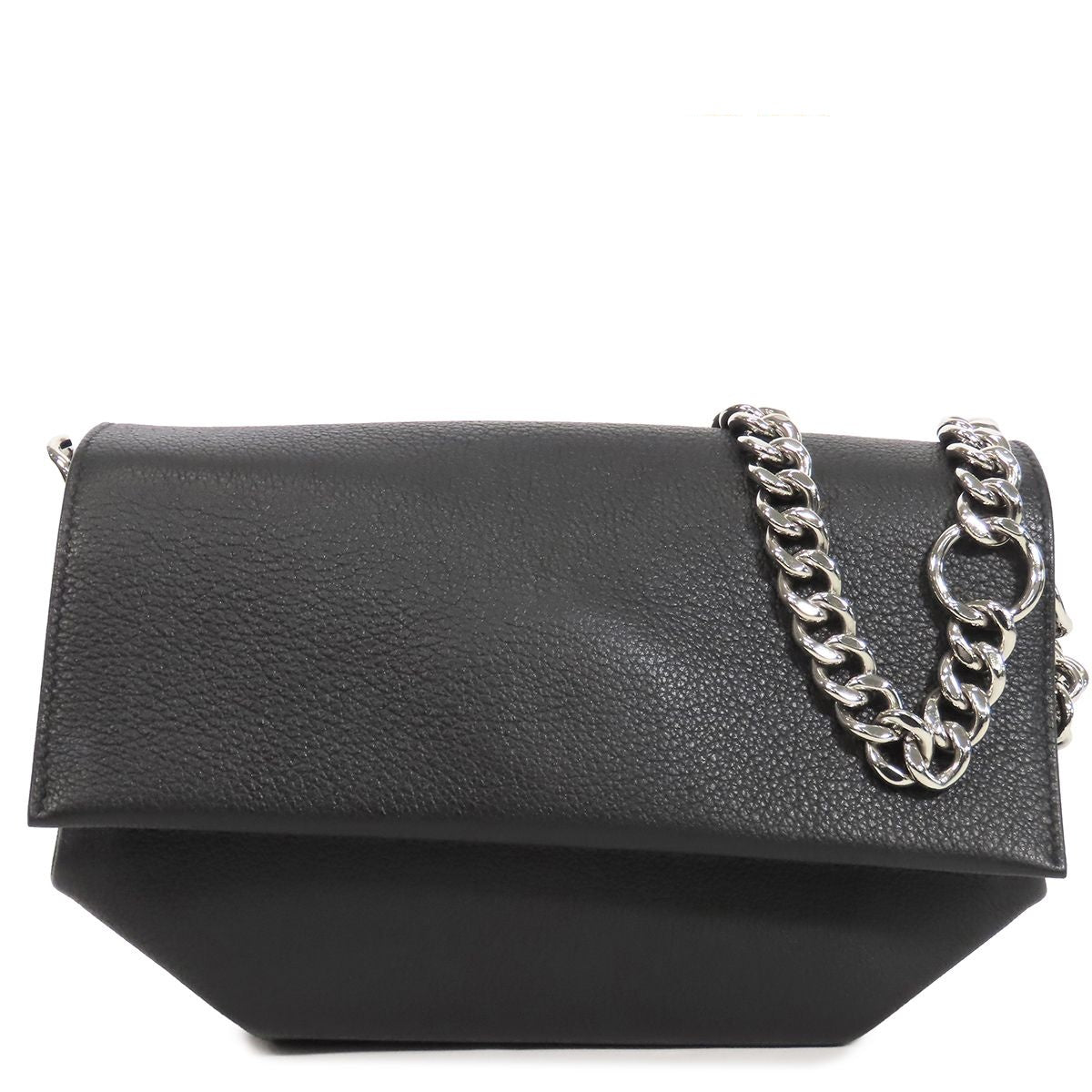 Hermes Opry 24 Black Blue Silver Taurillon Novillo Chain Verso Shoulder Bag
