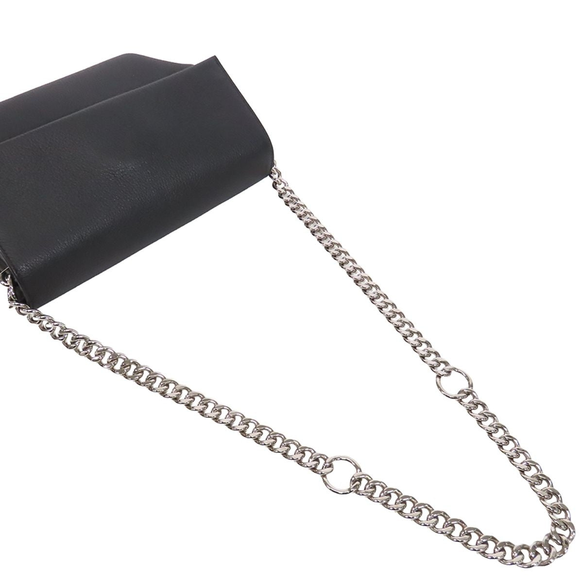 Hermes Opry 24 Black Blue Silver Taurillon Novillo Chain Verso Shoulder Bag — view 4