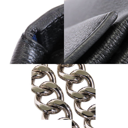 Hermes Opry 24 Black Blue Silver Taurillon Novillo Chain Verso Shoulder Bag — view 7