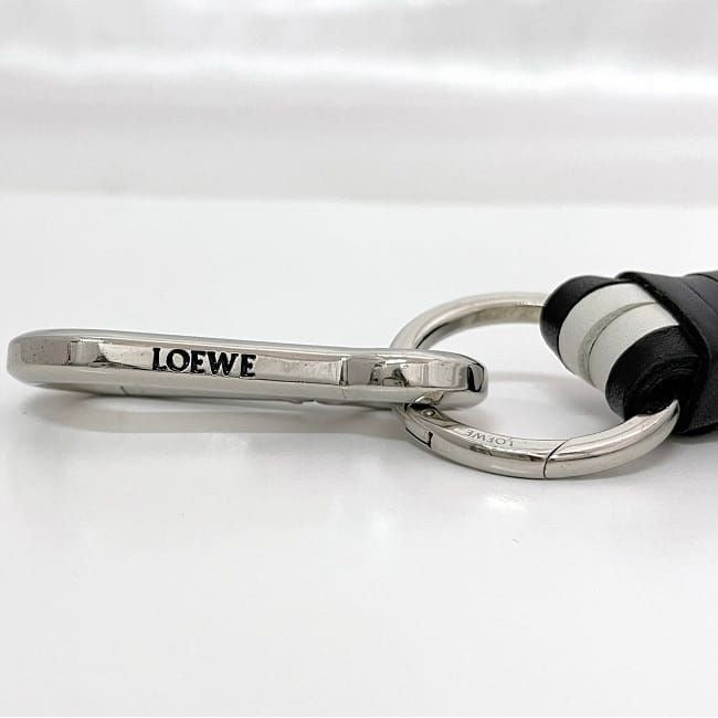 Loewe Charm Black White Silver Anagram Leather — view 8