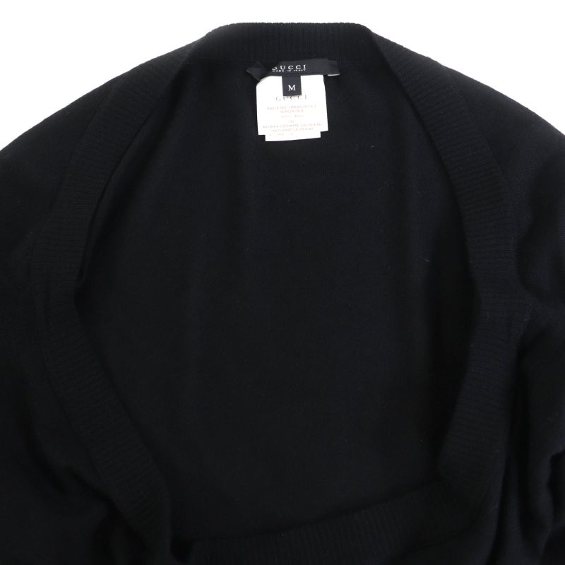 Gucci 297773-x4169 Knit Bolero Cardigan With Cashmere Interlocking Ghardware