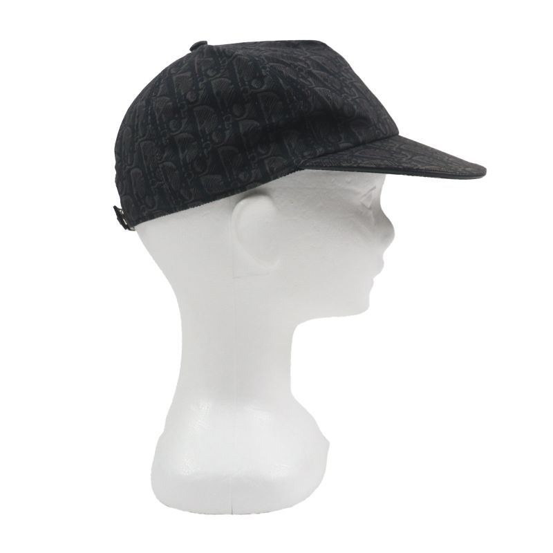 DIOR Homme 933c902h4835 Oblique Leather Use Hat Baseball Cap Dark Gray L Made