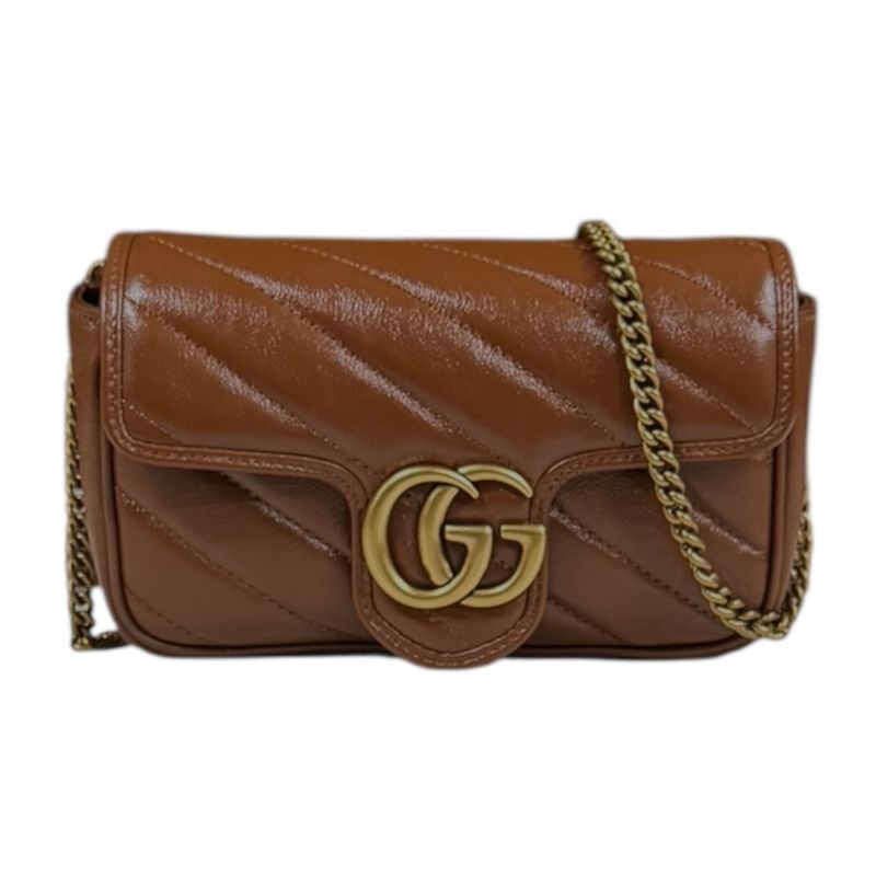 Gucci GG Marmont Shoulder Bag Leather 476433 Brown Ladies Gucci  Gucci