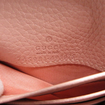 Gucci Horsebit 745981 Compact Wallet Leather Pink Bifold Wallet 0430 Gucci