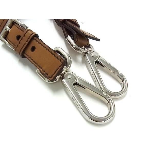 Prada Leather Shoulder Strap Tote Brown — view 3