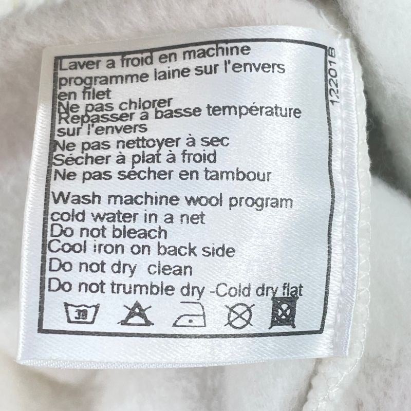 Chanel Mademoiselle Sweatshirt Top 01A Size 38 White X Red