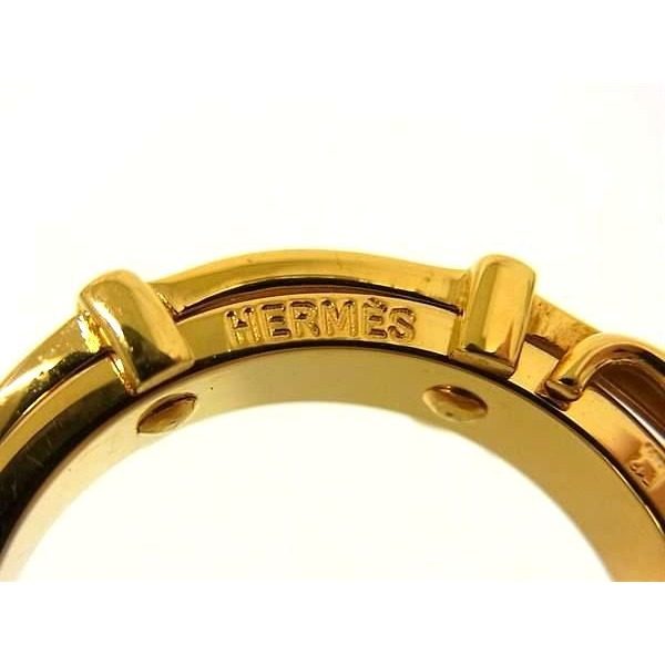 Hermes Ceinture Belt Motif Scarf Ring Closure Gold — view 3