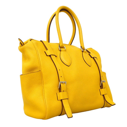 Hermes Handbag Pursangle 35 Taurillon Clemence Soleil Silver — view 2