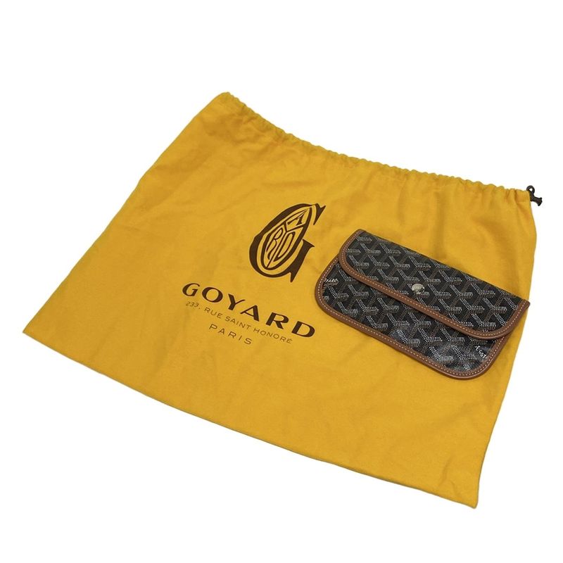 Goyard Tote Bag Saint Louis PM Black×brown Leather