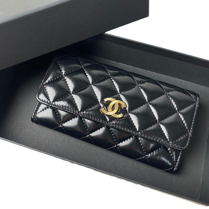 Chanel Quilted Ap4261 Long Wallet Coco Mark