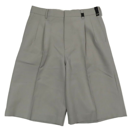 Unused 21aw Fendi Bermuda Pants Slacks Shorts FF Logo Hardware Half Pants 2