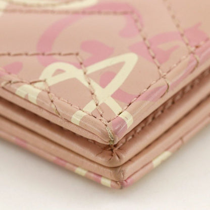 Gucci Compact Wallet GG Ghost Card Case 449421 Leather Pink Women's Bifold