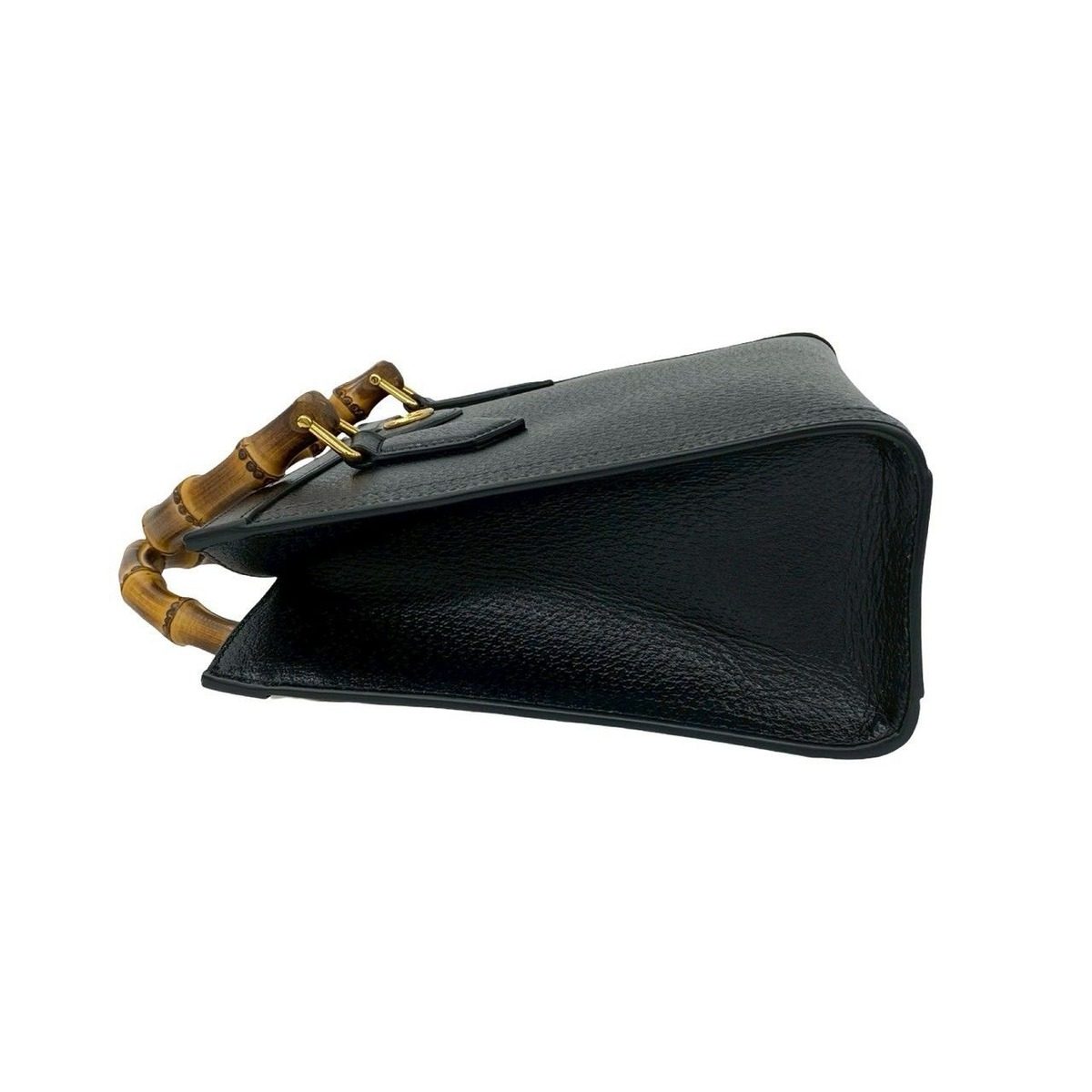 Gucci Diana Small Bamboo GG Logo Leather 2-Way Shoulder Bag Black — view 5