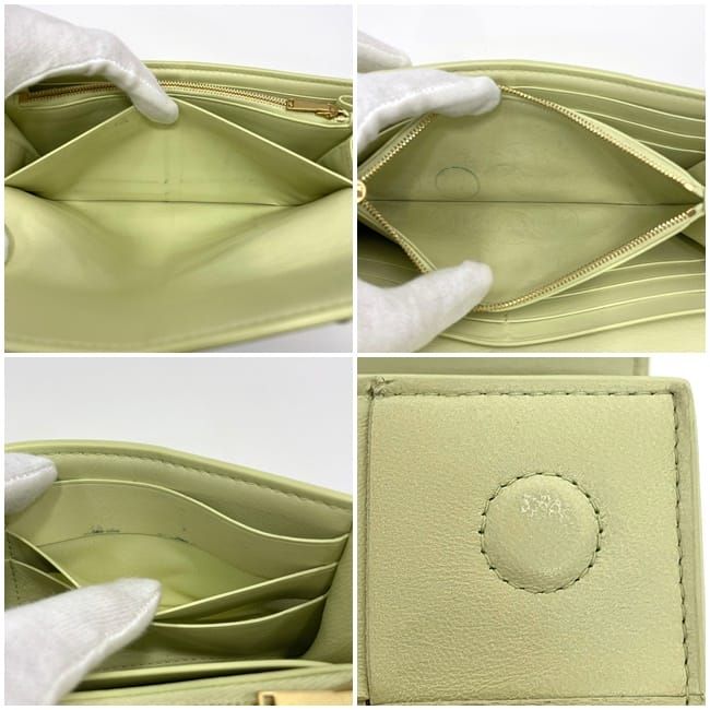 Bottega Veneta Bifold Long Wallet Light Yellow Cassette 742694