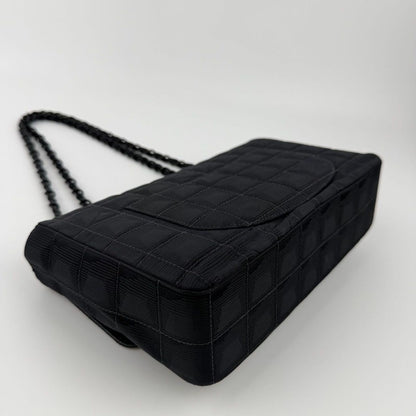 Chanel CC Logo New Travel Chain Shoulder Bag Black Nylon Vintage — view 11