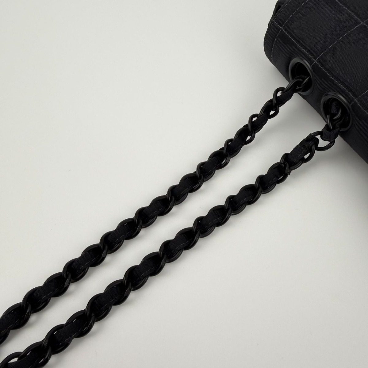 Chanel CC Logo New Travel Chain Shoulder Bag Black Nylon Vintage — view 13