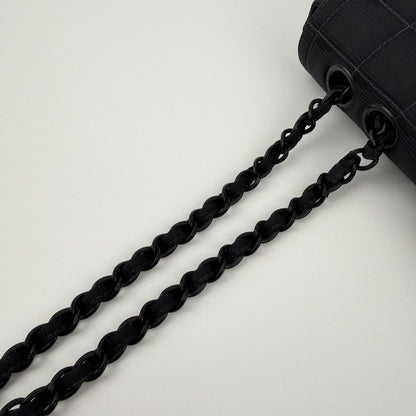 Chanel CC Logo New Travel Chain Shoulder Bag Black Nylon Vintage — view 13