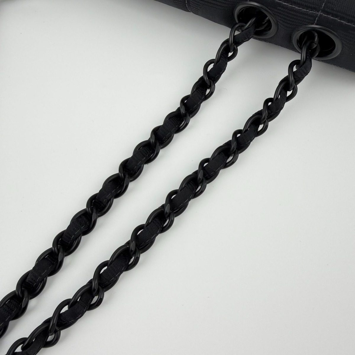 Chanel CC Logo New Travel Chain Shoulder Bag Black Nylon Vintage — view 14