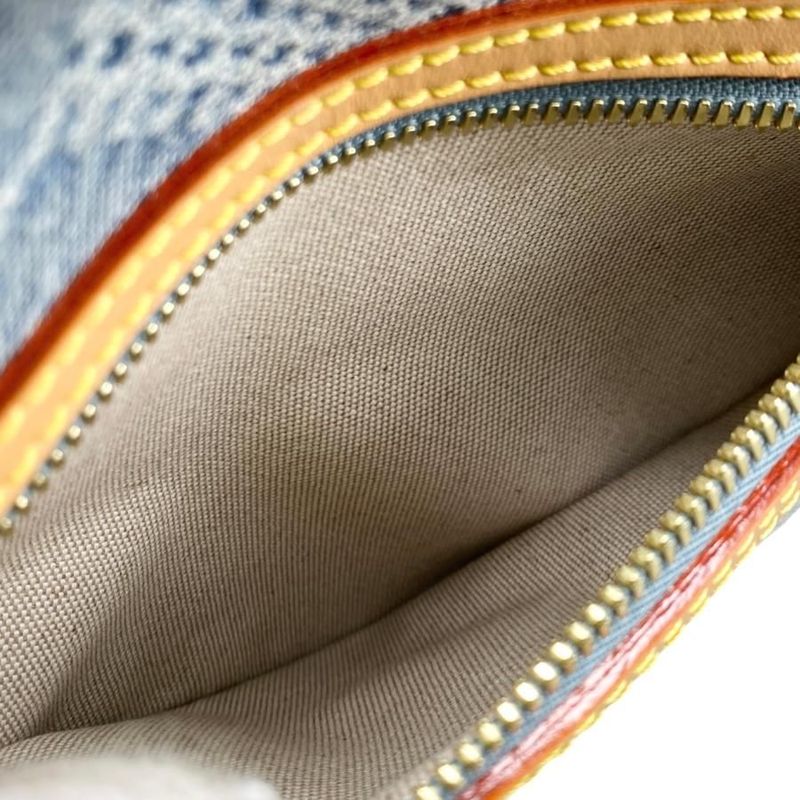 Louis Vuitton Shoulder Bag Chess Messenger N40706 Damier Denim Blue Beige Louis