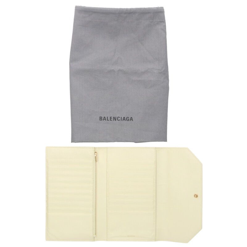 Balenciaga 736732 Continental Logo Leather Wallet For Men