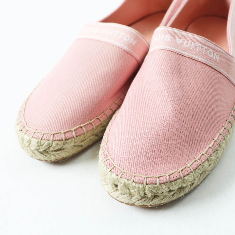 Louis Vuitton Croisseur Line Espadrille Flat Shoes/slip-ons Pink 35.5 Made In