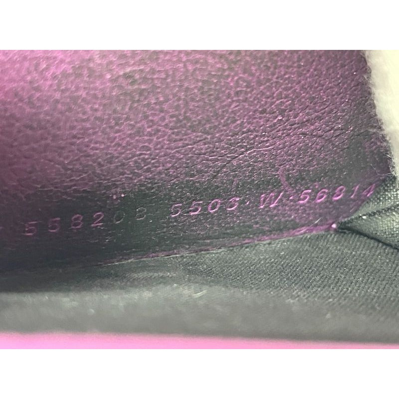 Balenciaga Logo Leather Mini Wallet Compact Cat Purple — view 11