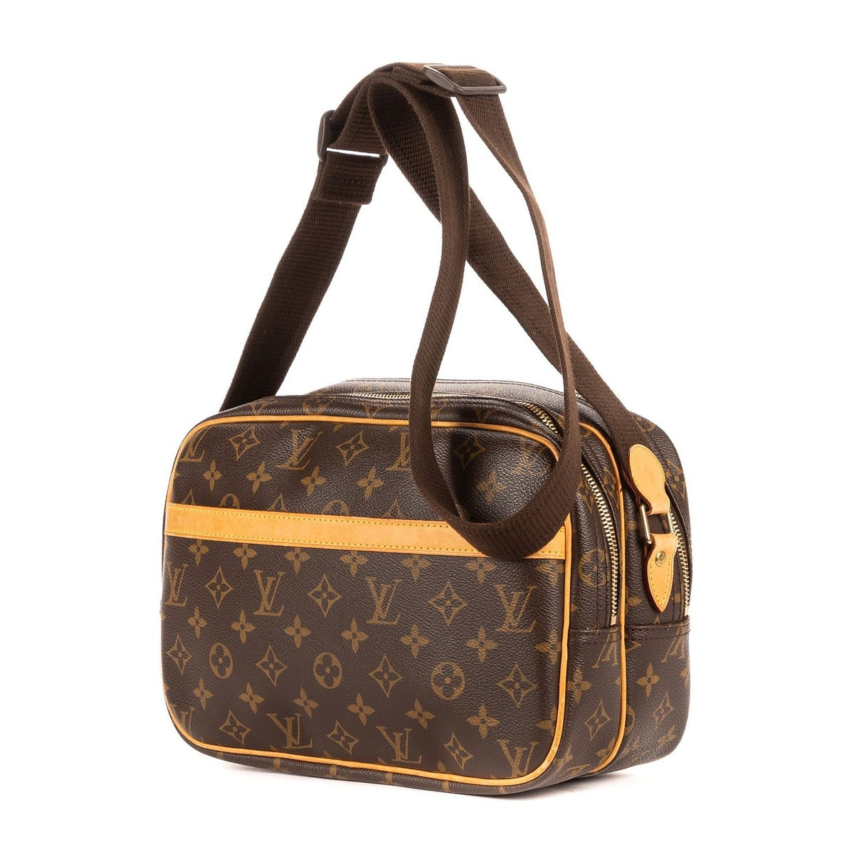 Louis Vuitton Reporter Brown Monogram Canvas Shoulder Bag — view 2